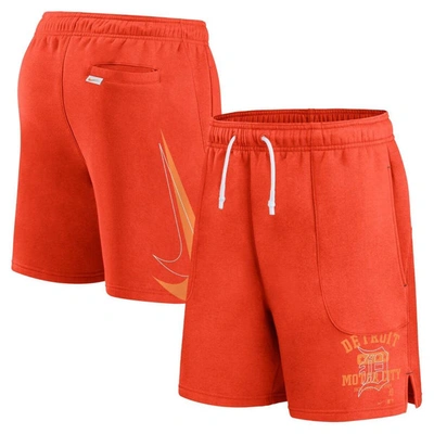 Shop Nike Orange Detroit Tigers Statement Ball Game Shorts