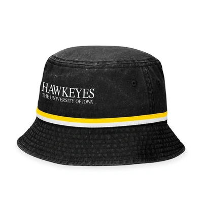 Top Of The World Black Iowa Hawkeyes Ace Bucket Hat In Black