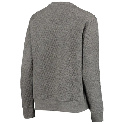 Pressbox Heather Charcoal Syracuse Orange Moose Quilted Pullover Sweatshirt In Gray