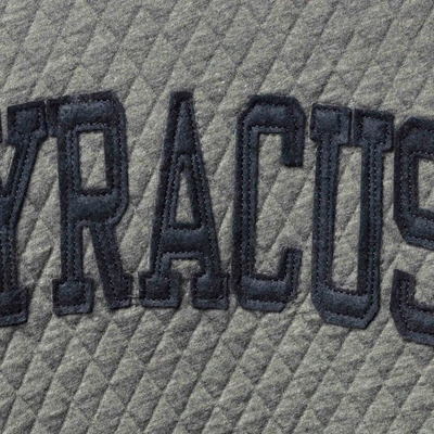 Pressbox Heather Charcoal Syracuse Orange Moose Quilted Pullover Sweatshirt In Gray