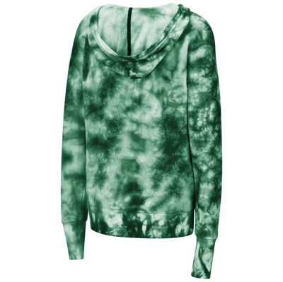 Shop Colosseum Green Michigan State Spartans Shavonee Tie-dye Pullover Hoodie