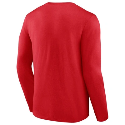 Shop Fanatics Branded Red Kansas City Chiefs 2022 Afc Champions Team Slogan Long Sleeve T-shirt