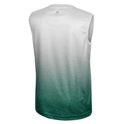 Shop Colosseum Youth  White/green Michigan State Spartans Max Tank Top