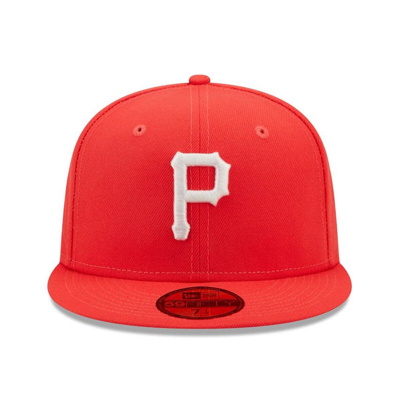 Shop New Era Red Pittsburgh Pirates Lava Highlighter Logo 59fifty Fitted Hat