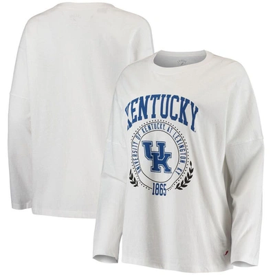 Shop League Collegiate Wear White Kentucky Wildcats Clothesline Oversized Long Sleeve T-shirt