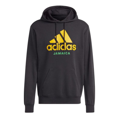 Shop Adidas Originals Adidas Black Jamaica National Team Pullover Hoodie