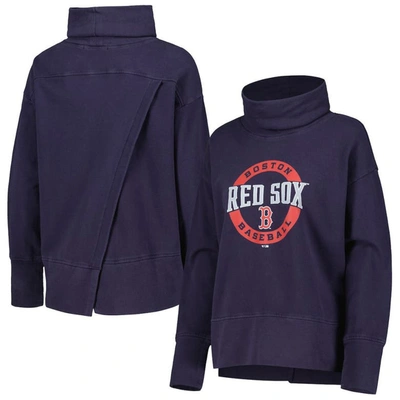 Shop Levelwear Navy Boston Red Sox Sunset Farm Team Pullover Sweatshirt