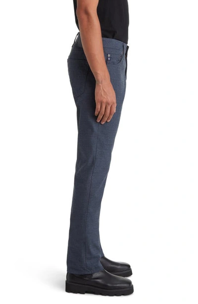 Shop Ag Slim Straight Leg Herringbone Pants In Delorean Blue Multi