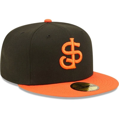 Shop New Era Black San Jose Giants Authentic Collection Team Home 59fifty Fitted Hat
