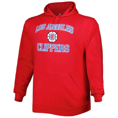Shop Profile Red La Clippers Big & Tall Heart & Soul Pullover Hoodie