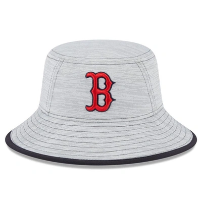 Shop New Era Gray Boston Red Sox Game Bucket Hat