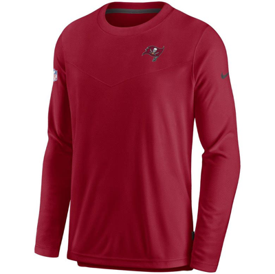 Shop Nike Red Tampa Bay Buccaneers Sideline Lockup Performance Long Sleeve T-shirt