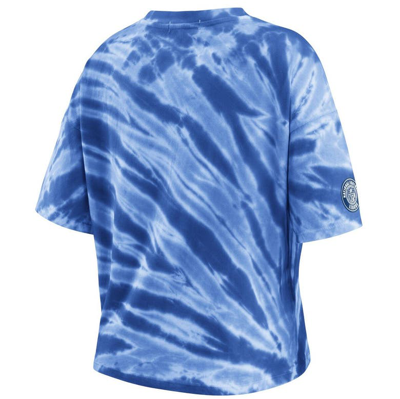 Shop Wear By Erin Andrews Blue Nfl Tie-dye T-shirt