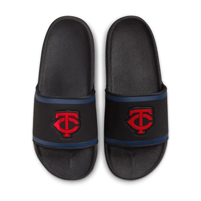 Shop Nike Minnesota Twins Off-court Wordmark Slide Sandals In Black