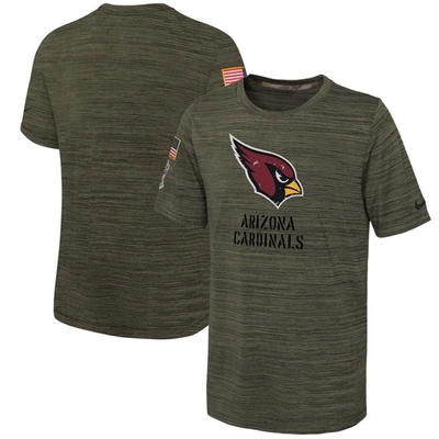 Shop Nike Youth  Olive Arizona Cardinals 2022 Salute To Service Velocity T-shirt