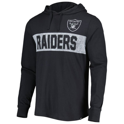 Shop 47 ' Black Las Vegas Raiders Field Franklin Hooded Long Sleeve T-shirt