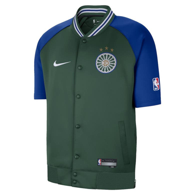 Shop Nike Green Detroit Pistons 2022/23 City Edition Showtime Raglan Short Sleeve Full-snap Jacket