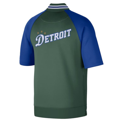 Shop Nike Green Detroit Pistons 2022/23 City Edition Showtime Raglan Short Sleeve Full-snap Jacket
