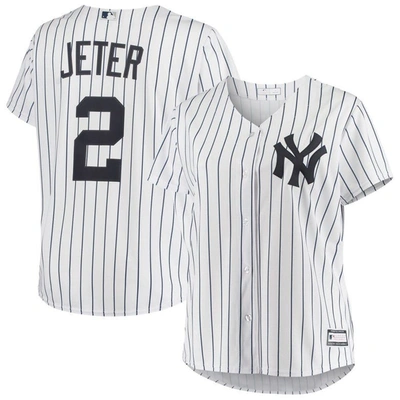 Shop Profile Derek Jeter White New York Yankees Plus Size Replica Player Jersey