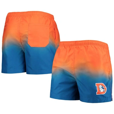 Shop Foco Royal Denver Broncos Retro Dip-dye Swim Shorts