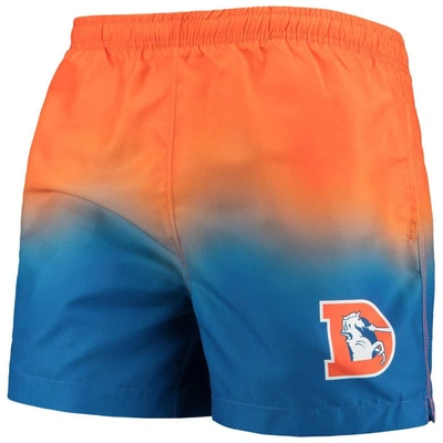 Shop Foco Royal Denver Broncos Retro Dip-dye Swim Shorts