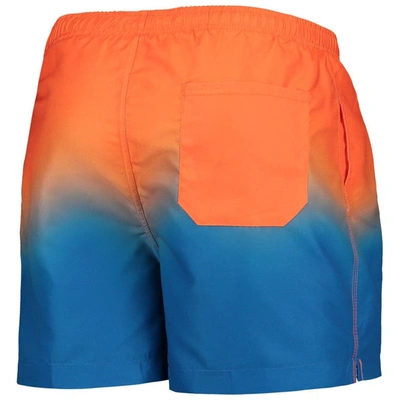 Shop Foco Royal Denver Broncos Retro Dip-dye Swim Shorts