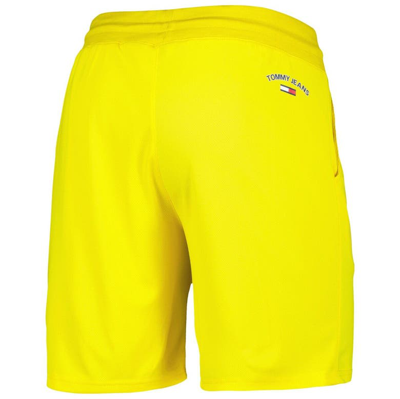Shop Tommy Jeans Yellow Utah Jazz Mike Mesh Basketball Shorts