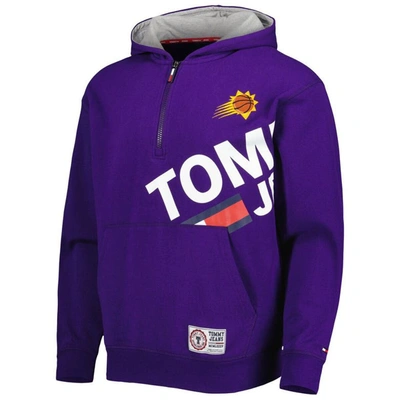 Shop Tommy Jeans Purple Phoenix Suns Bernard Half-zip Hoodie