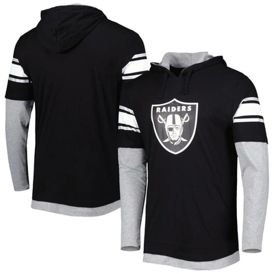 Shop New Era Black Las Vegas Raiders Long Sleeve Hoodie T-shirt