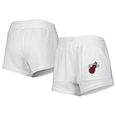 Shop Concepts Sport White Miami Heat Sunray Shorts