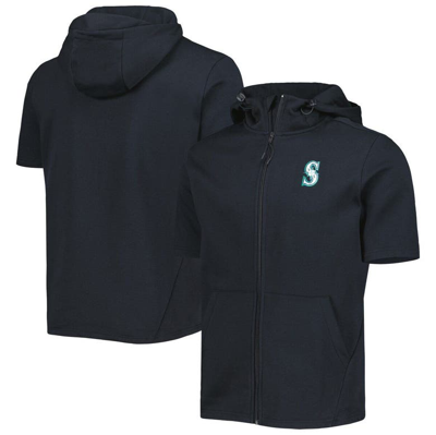 Shop Levelwear Black Seattle Mariners Recruit Full-zip Short Sleeve Hoodie