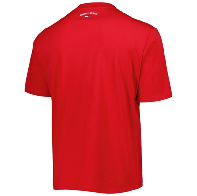 Shop Tommy Jeans Red Chicago Bulls Mel Varsity T-shirt
