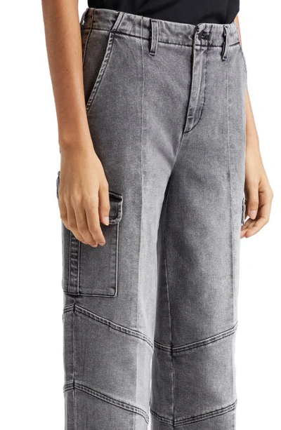 Shop L Agence Brooklyn High Waist Wide Leg Utility Jeans In Magnesite