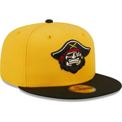Shop New Era Yellow Bradenton Marauders Authentic Collection 59fifty Fitted Hat