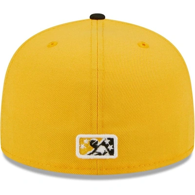 Shop New Era Yellow Bradenton Marauders Authentic Collection 59fifty Fitted Hat