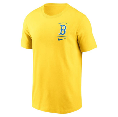 Shop Nike Gold Boston Red Sox City Connect 2-hit T-shirt