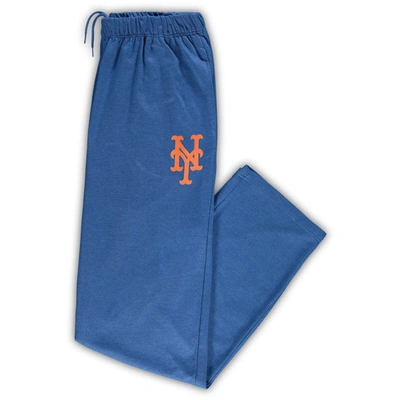 Shop Profile Heathered Royal New York Mets Big & Tall Pajama Pants In Heather Royal