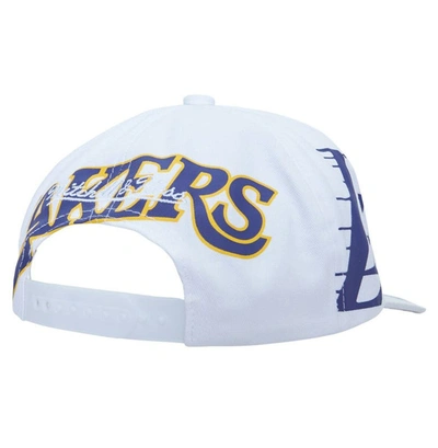 Shop Mitchell & Ness White Los Angeles Lakers Hardwood Classics In Your Face Deadstock Snapback Hat