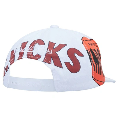 Shop Mitchell & Ness White New York Knicks Hardwood Classics In Your Face Deadstock Snapback Hat