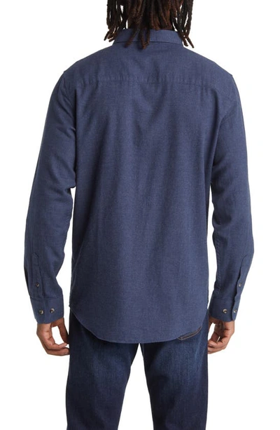 Travismathew Cloud Flannel Button-up Shirt In Total Eclipse