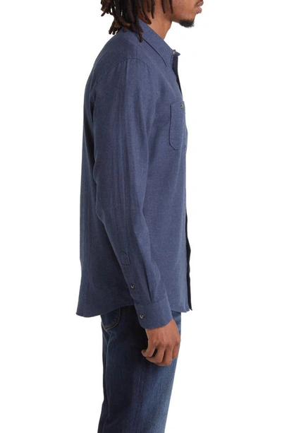 Travismathew Cloud Flannel Button-up Shirt In Total Eclipse