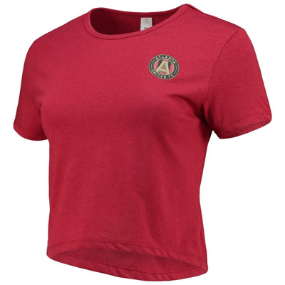 Shop Zoozatz Crimson Red United Fc Solid Cropped T-shirt