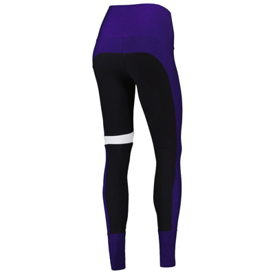 Shop Kiya Tomlin Black/purple Baltimore Ravens Colorblock Tri-blend Leggings