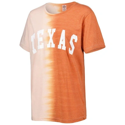 Shop Gameday Couture Texas Orange Texas Longhorns Find Your Groove Split-dye T-shirt In Burnt Orange