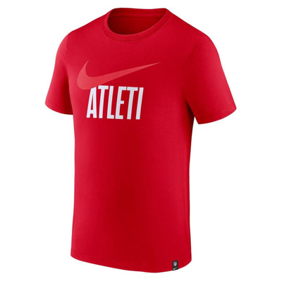 Shop Nike Red Atletico De Madrid Swoosh T-shirt