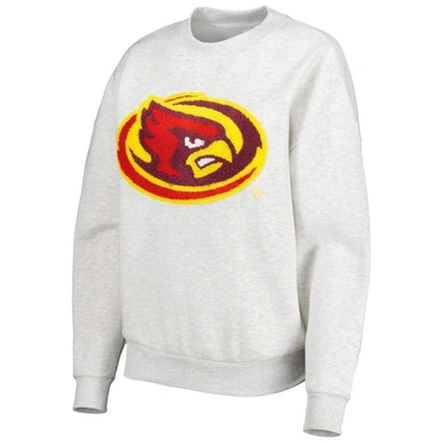 Shop Gameday Couture Heather Gray Iowa State Cyclones Chenille Patch Fleece Pullover Sweatshirt