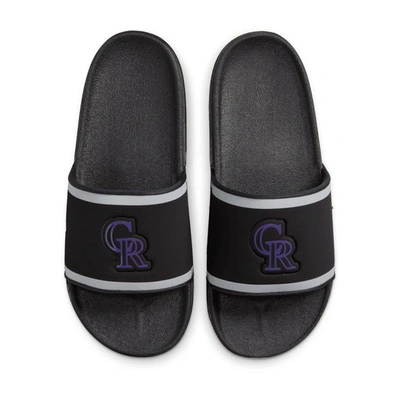 Shop Nike Colorado Rockies Off-court Wordmark Slide Sandals In Black
