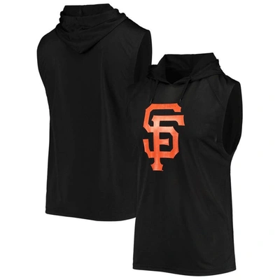 Shop Stitches Black San Francisco Giants Sleeveless Pullover Hoodie