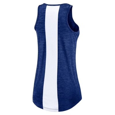 Shop Nike Royal Los Angeles Dodgers Right Mix High Neck Tank Top