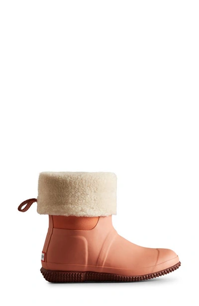 Shop Hunter Original Insulated Slipper Boot In Rough Pink/ Muted Berry